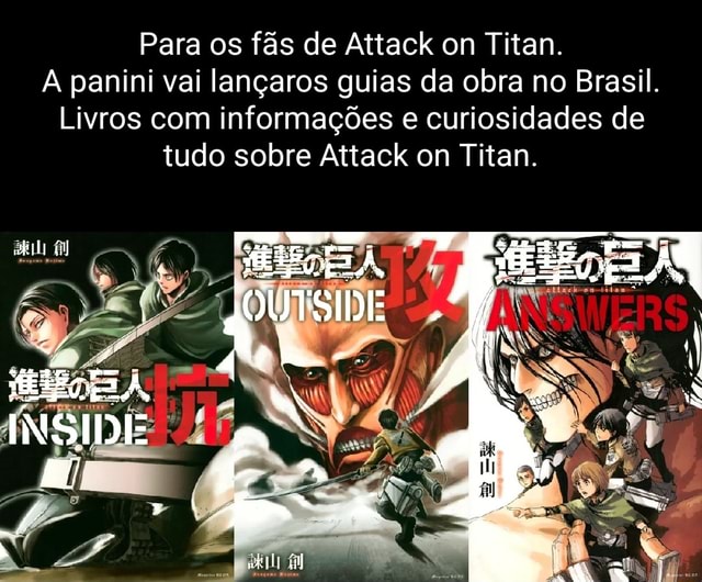 Shingeki no Kyojin será lançado no Brasil pela editora Panini - Troca  Equivalente