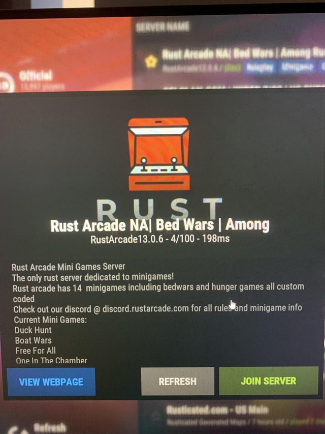 Rust Areade Bed Wars I Among RustArcade13.0.6 - - 198ms Rust Arcade Mini  Games Server The only