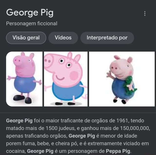 George Pig Personagem ficcional Interpretado por Vídeos George Pig