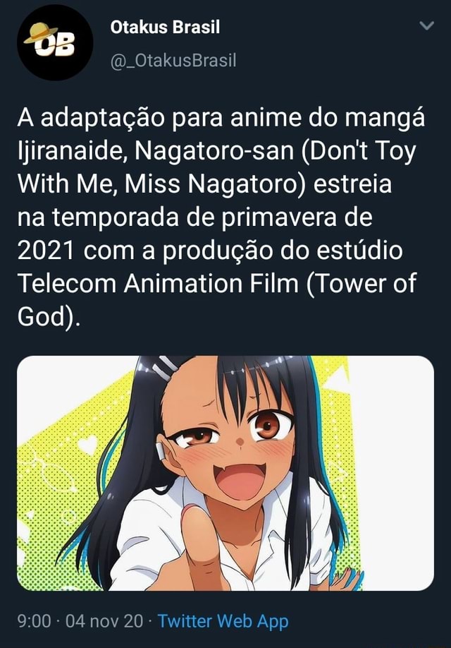 Ijiranaide, Nagatoro-san: Anime estreia em abril de 2021