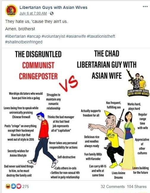 Libertarian Guys With Asian Wives July 6 At They Hate Us, 'cause They ...