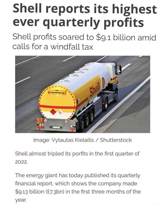 Shell Reports Its Highest Ever Quarterly Profits Shell Profits Soared ...