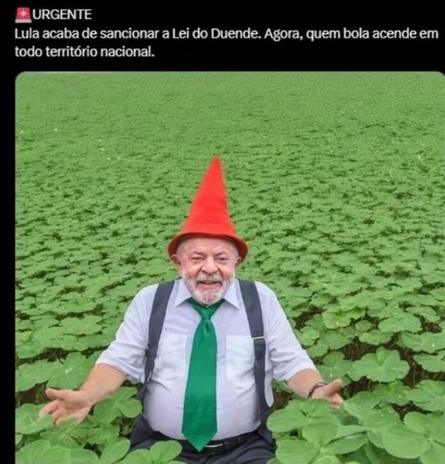 TE Lula acaba de sancionar a Lei do Duende. Agora, quem bola