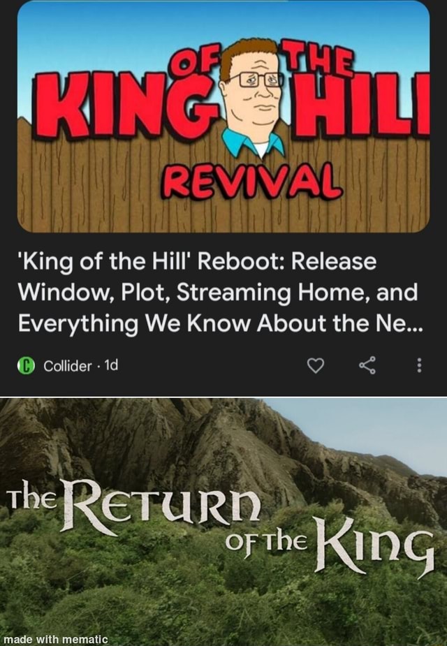 VIVAL King of the Hill' Reboot: Release Window, Plot, Streaming