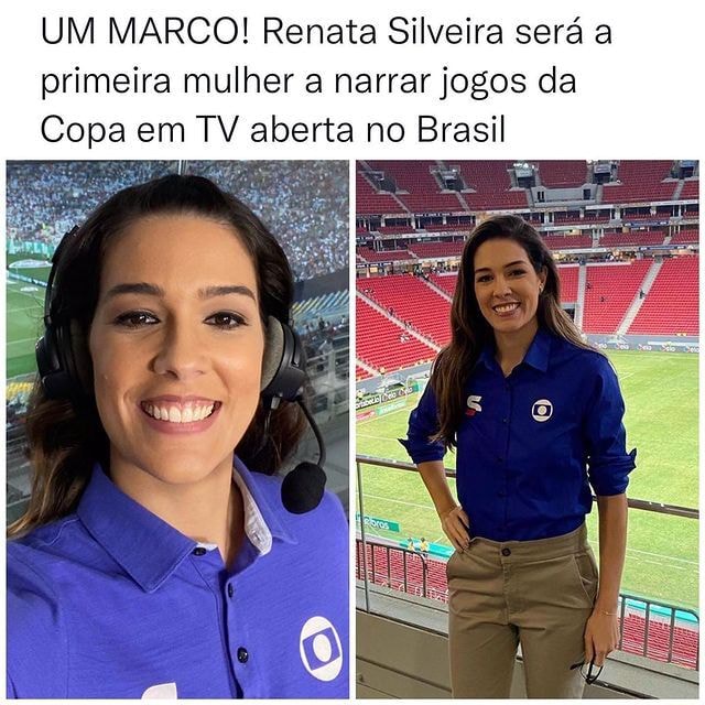 Renata Silveira se torna primeira mulher a narrar um jogo de Copa