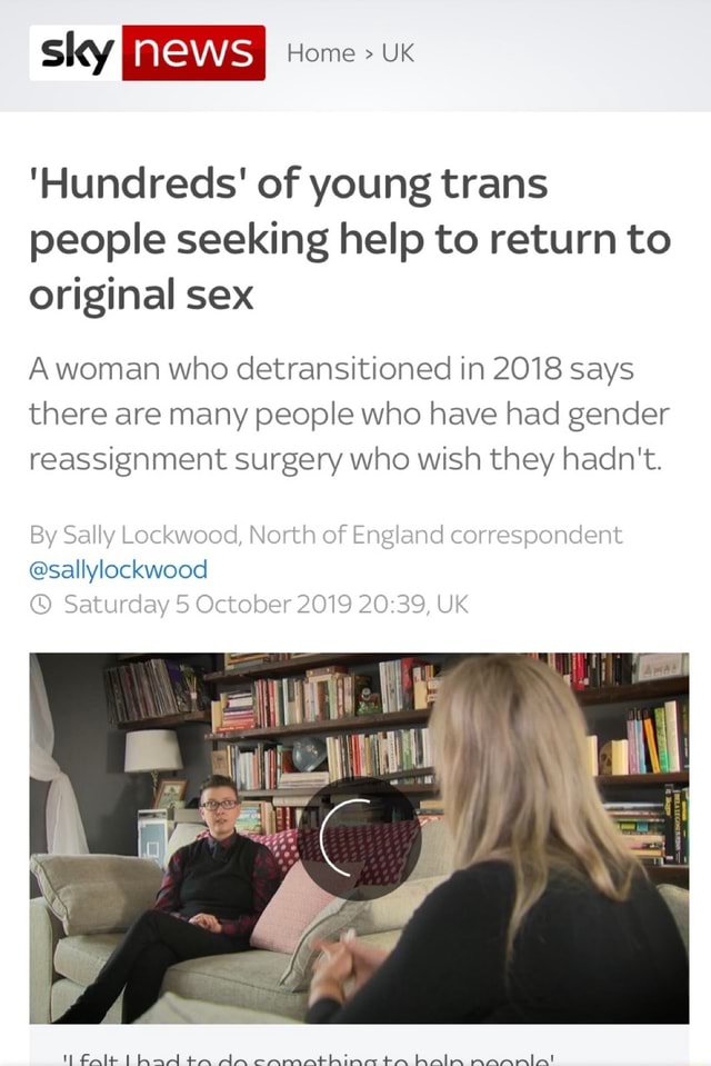 Sky News I Home Uk Hundreds Of Young Trans People Seeking Help To