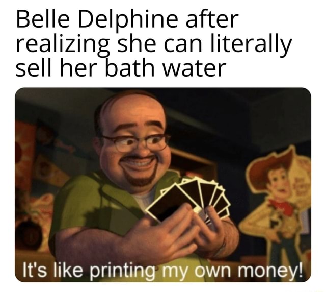 Belle Delphine Bath Water | Greeting Card