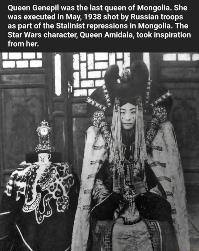 Genepil Last Mongolian Queen - Queen Genepil was the last queen of Mongolia ...