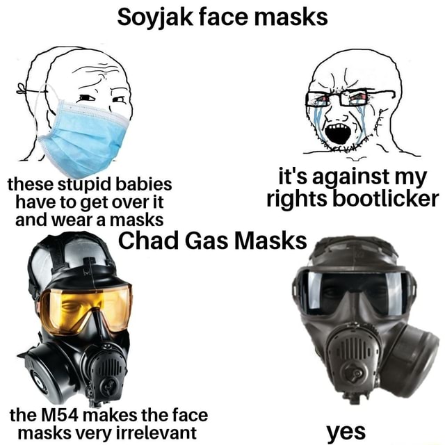 Yes Chad Meme With Face Mask Meme | Poster