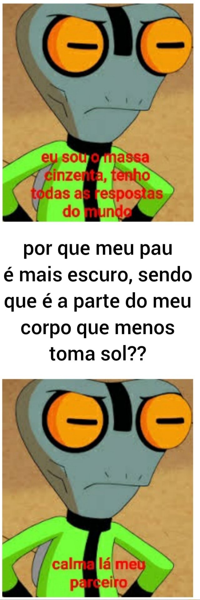 Dol por que meu pau é mais escuro, sendo que é a parte do meu corpo que  menos toma sol?? - iFunny Brazil