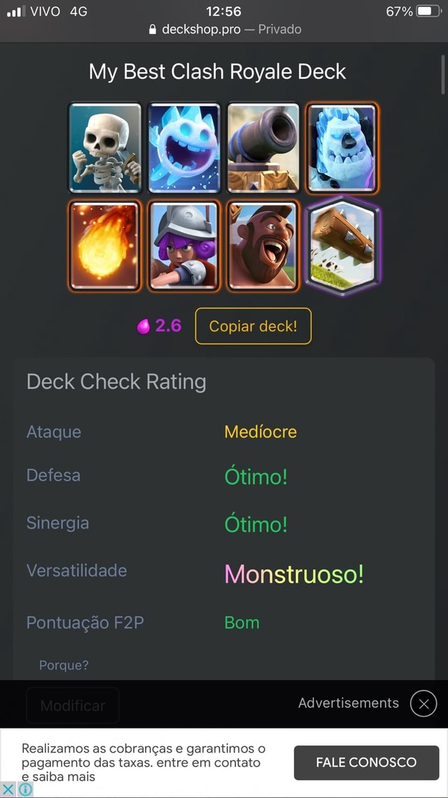 Deck Shop for Clash Royale