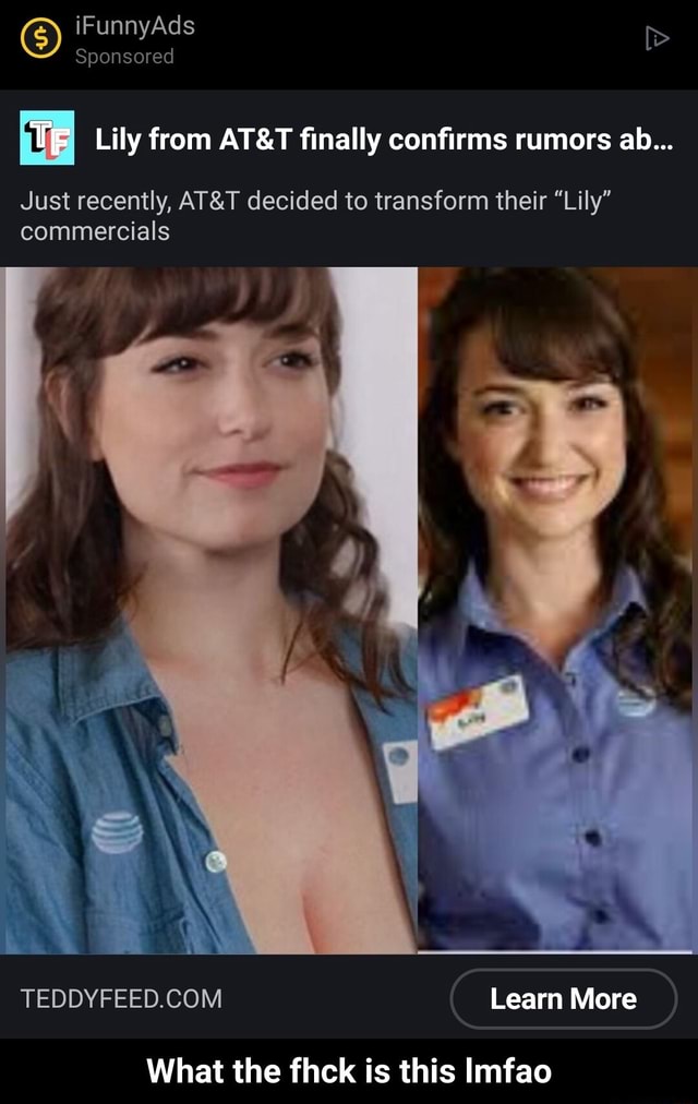 IFunnyAds Sponsored TE Lily from finally confirms rumors ab... Just