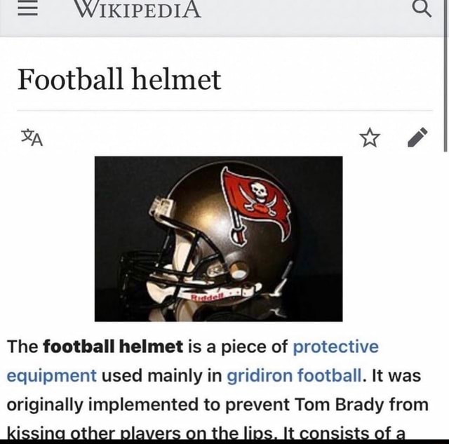 Protective equipment in gridiron football - Wikipedia