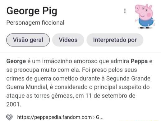 George Pig Personagem ficcional Interpretado por Vídeos George Pig