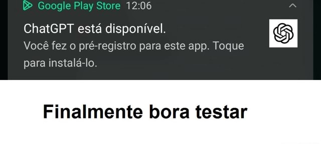 Google Play Store ChatGPT Está Disponível. Você Fez O Pré-registro Para ...