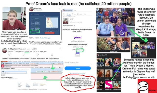Proof Dream's face leak is real (he catfished 20 million people