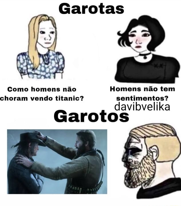 Mulheres: Homens não tem coração. Homens vendo a morte de Arthur Morgan no  Red Dead Redemption 2: - iFunny Brazil