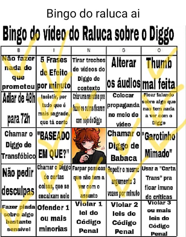 Von Regium on X: Olha o bingo aí gente! 🙌🏻