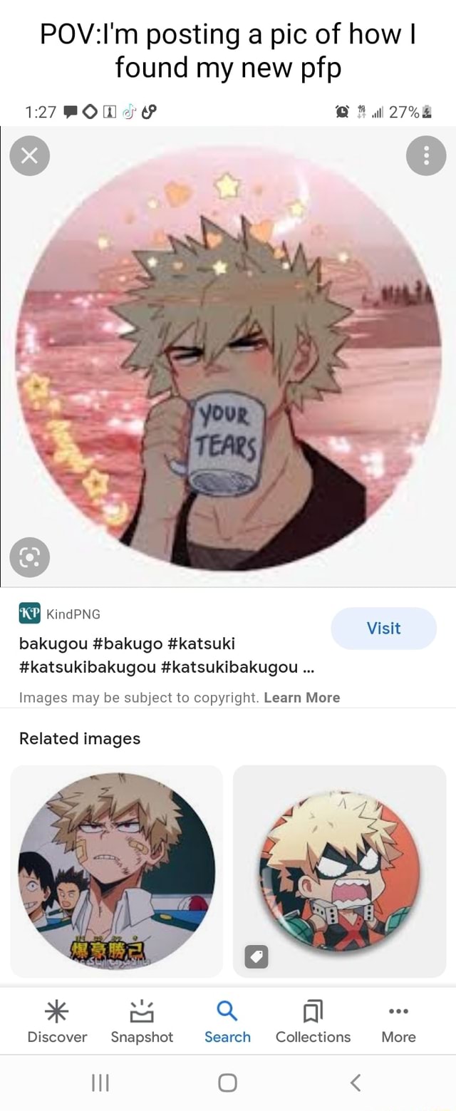 Posting a pic of how I found my new pfp 127 al 27%# KindPNG bakugou #bakugo  #katsuki #katsukibakugou #katsukibakugou Visit Images may be subject to  copyright. Learn More Related images Discover Snapshot