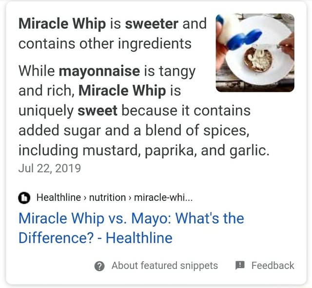 Miracle Whip vs. Mayo: What's the Difference?