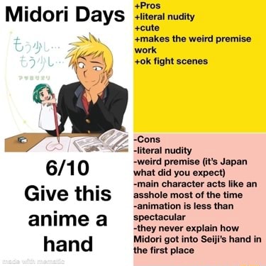 Midori No Hibi , Midori Days - If you watch the anime.You will know what  they see!! LOL P.S. I forget what episode but that scene is good >/////<
