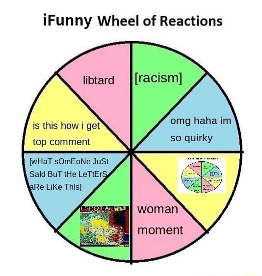 IFunny Wheel of Reactions get top comment so quirky moment - iFunny Brazil