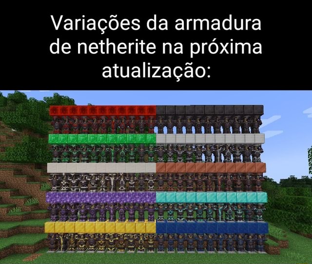 Compilado Memes Em Imagens Minecraft #27 --- armadura de netherite 