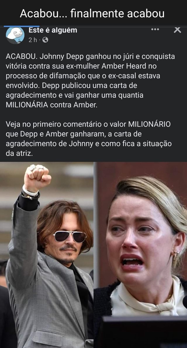 Johnny Depp faz vídeo para agradecer apoio de fãs durante