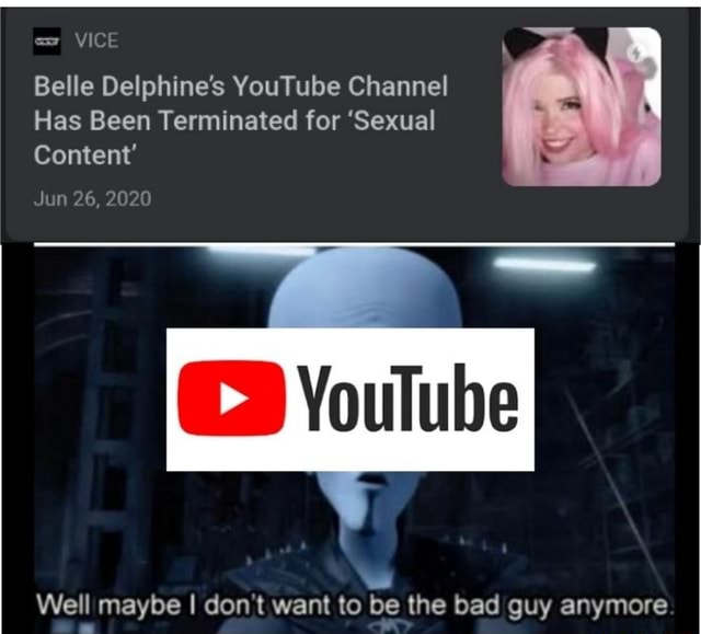 Belle Delphine's  Channel Has Been Terminated for 'Sexual