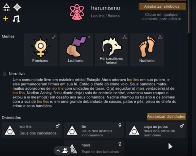 Harumismo Netorizar simbolos Leo / Balano: Clique em qualquer