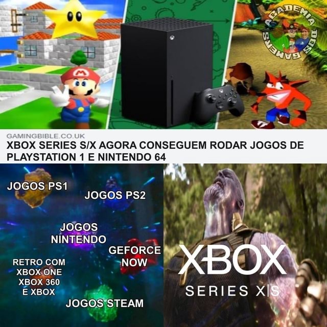 É possível jogar games de PlayStation 1 e Nintendo 64 no navegador do Xbox
