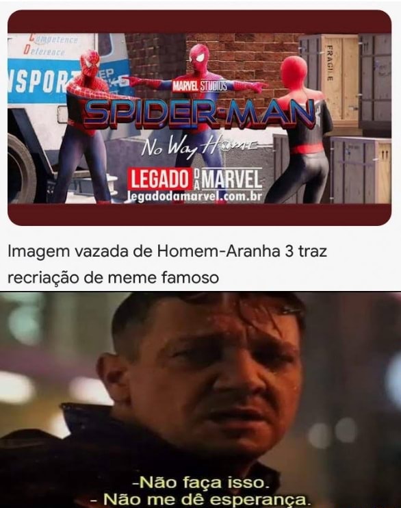 Imagem vazada do Homem aranha