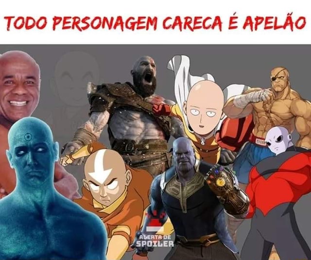 Todo dia algum personagem careca até pegar destaque. DIA: - Todo dia algum personagem  careca até pegar destaque. DIA:1 - iFunny Brazil