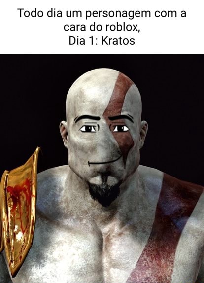 Todo dia um personagem com a cara do roblox, Dia 1: Kratos