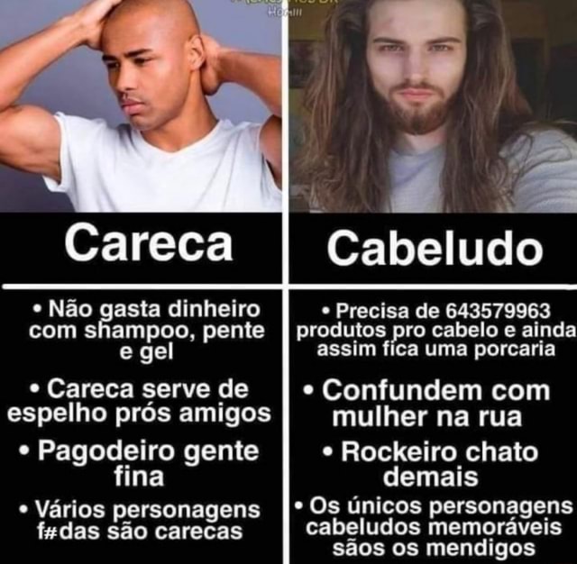 Homens Carecas vs Homens Com Cabelo / Problemas Engraçados Sobre