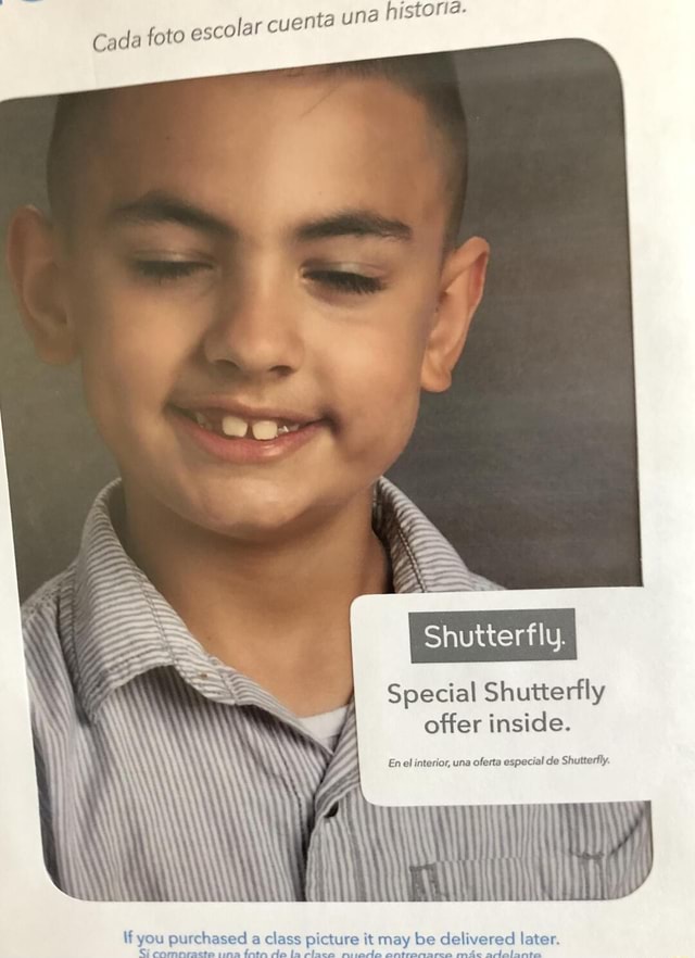 Ta na id. Cada foto escolar cuen Shutterflu. Special Shutterfly offer