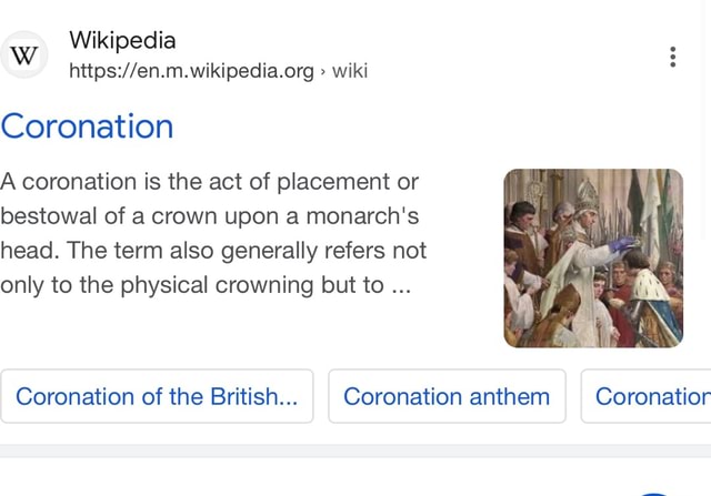 Coronation - Wikipedia