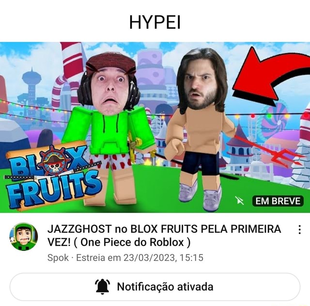 JAZZGHOST no BLOX FRUITS PELA PRIMEIRA VEZ! ( One Piece do Roblox ) 