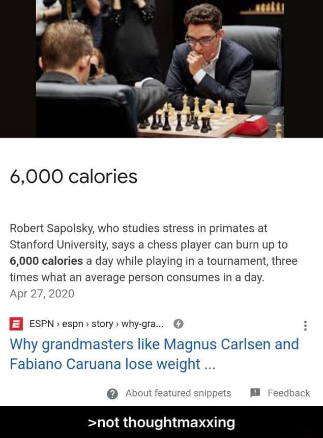 Why grandmasters like Magnus Carlsen and Fabiano Caruana lose weight playing  chess - ESPN