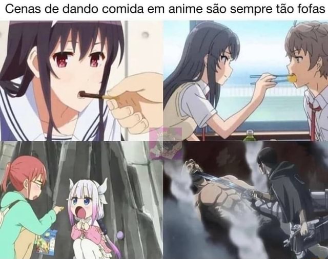 Cenas de dando comida em anime são sempre tão fofas ma - iFunny Brazil