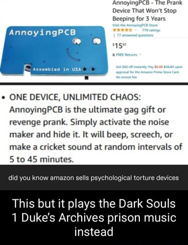 AnnoyingPCB - The Prank Device That Won't Stop Beeping for 3 Years