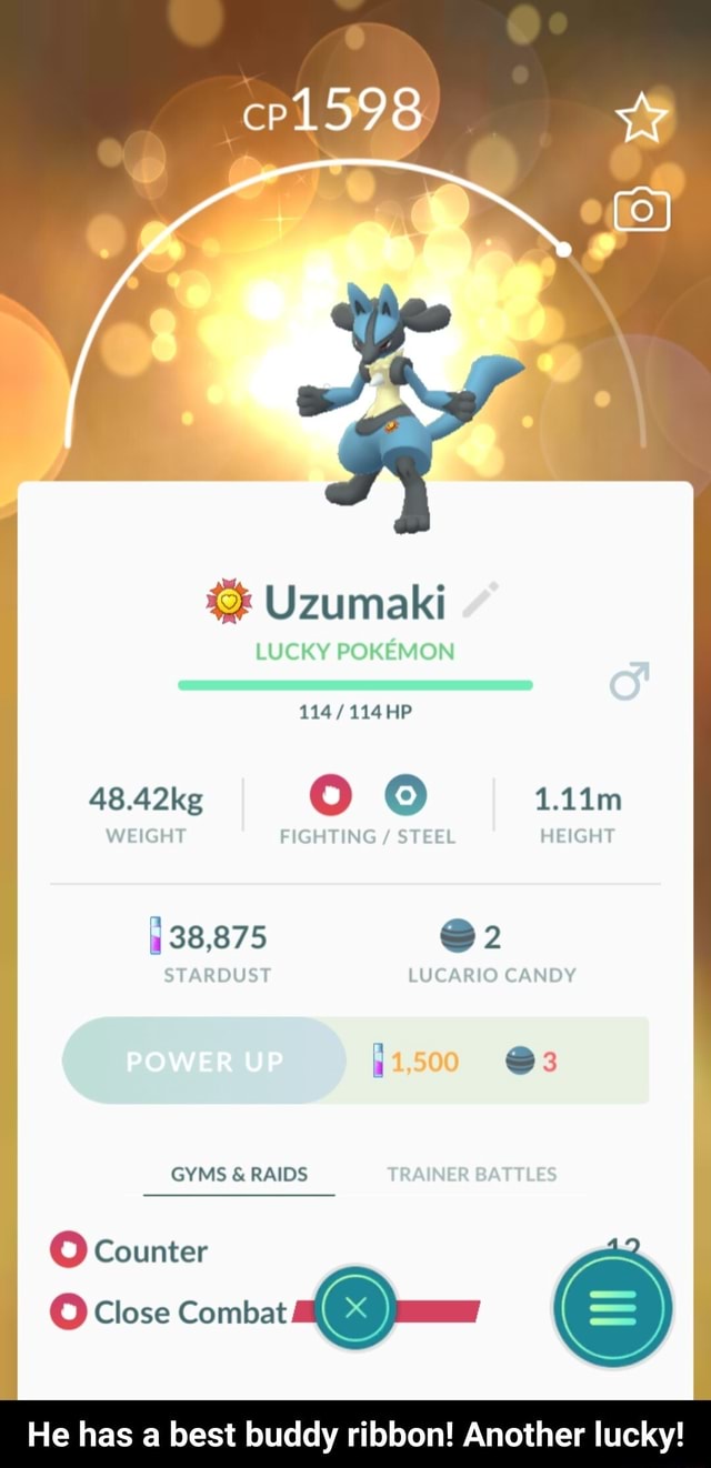 Lucky Shiny Lucario with Aura Sphere 