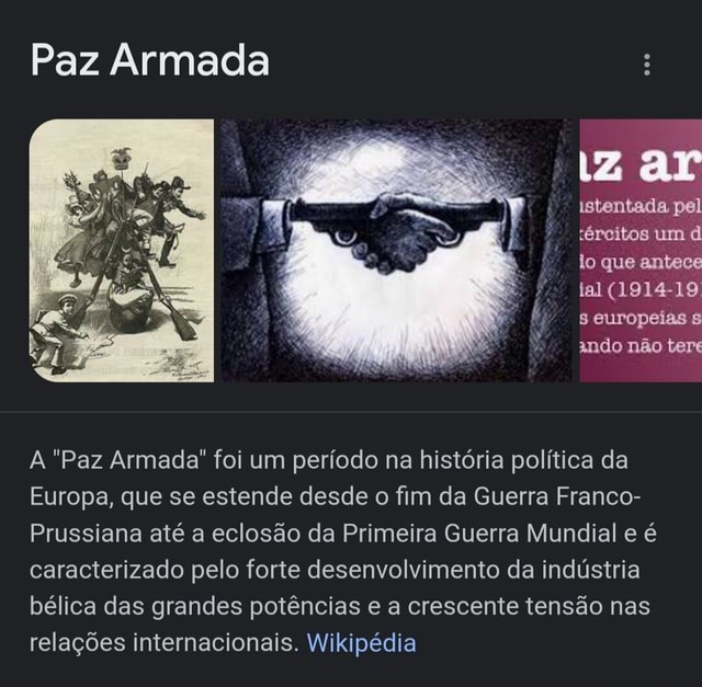 Paz Armada istentada pel t reitos um lo que antece tal 1914 19