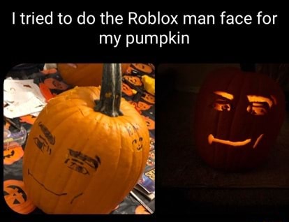 man face pumpkin : r/roblox