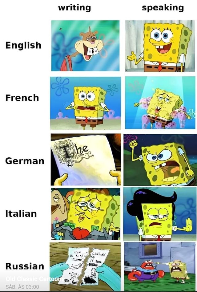German Vs. Russian Writing Writing speaking English French German Italian Russian AS - iFunny Brazil