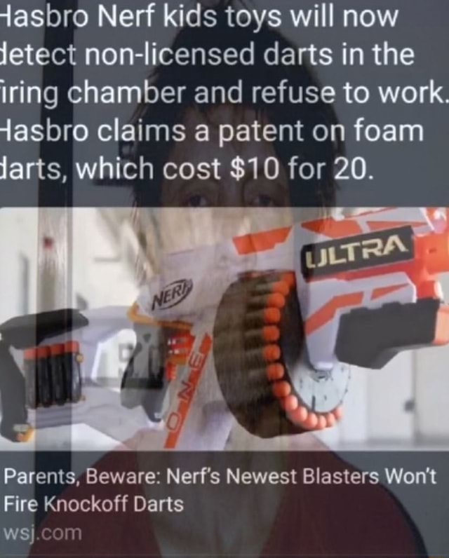 Parents, Beware: Nerf's Newest Blasters Won't Fire Knockoff Darts