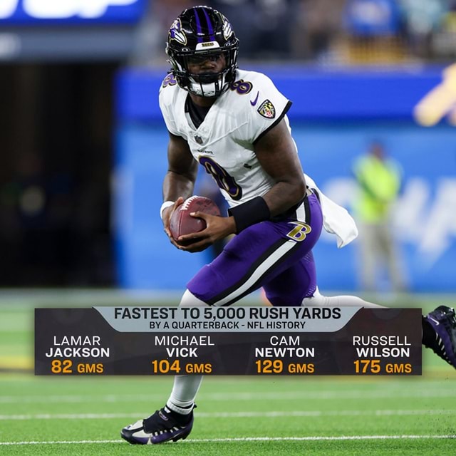 FASTEST TO 5,000 RUSH YARDS BY A QUARTERBACK - NFL HISTORY LAMAR ...