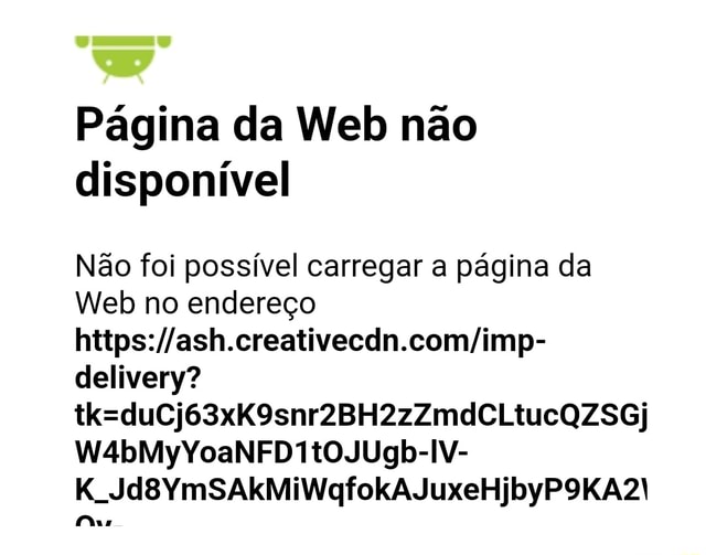 Página da Web não disponível Não foi possível carregar a página da Web