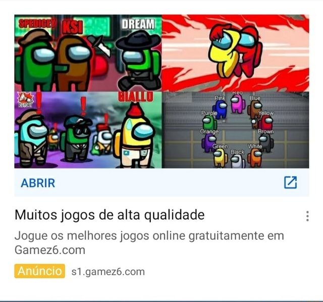 ABRIR Jogue grátis agora Os melhores jogos online de 2021. Jogue online  grátis agora Anúncio I gamez6 com - iFunny Brazil