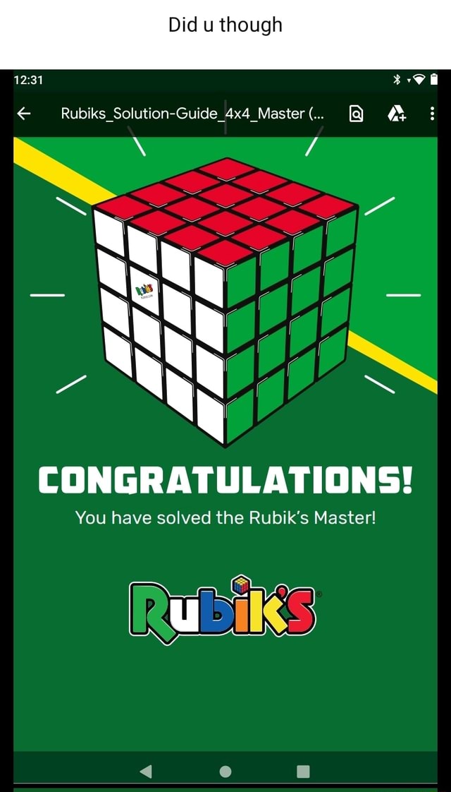 Rubik's Master 4x4